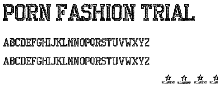 PORN FASHION TRIAL font